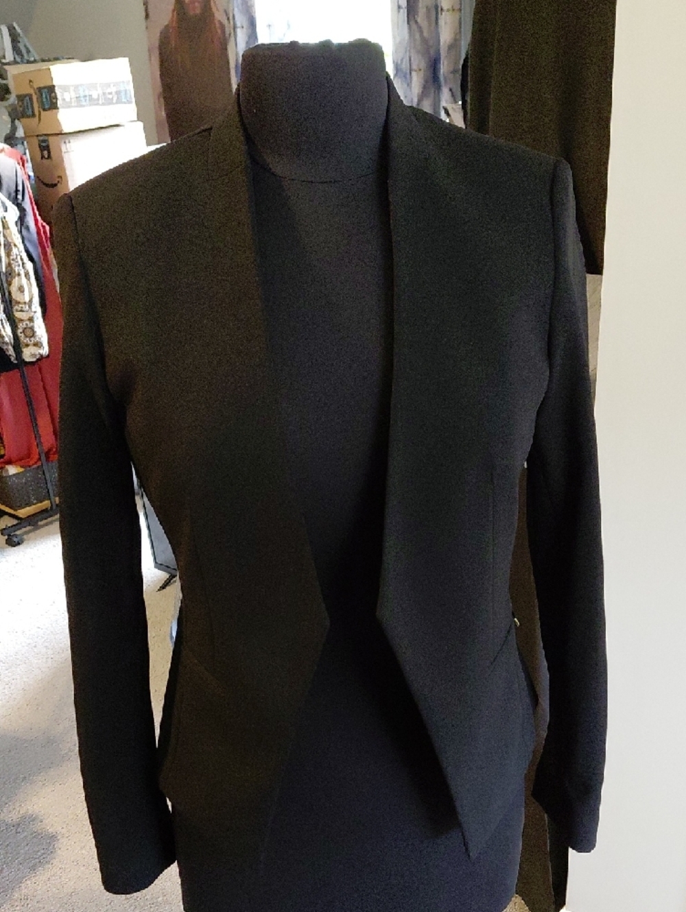 Calvin Klein Black Jacket with Clean Collar